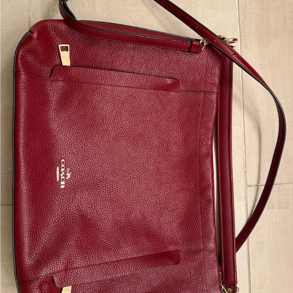 Coach Burgundy Crossbody Bag - Picture 2 of 10